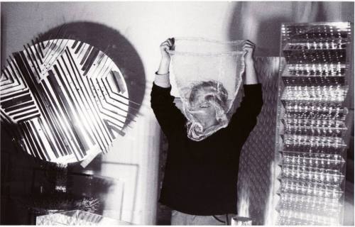 Manfred Leve (Künstler*in), Heinz Mack, Atelier Düsseldorf, Hüttenstraße, 30.4.1967