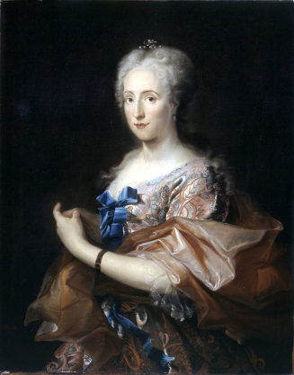 Cornelis Troost, Bildnis einer Dame, Dreiviertelfigur nach links, 1730, Kunstpalast, Düsseldorf ...