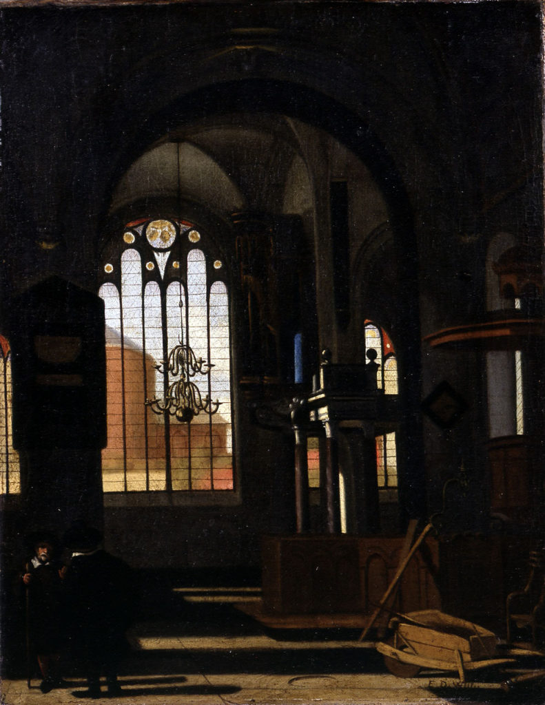 Emanuel de Witte, Interieur einer protestantischen Kirche, 2. Hälfte 17. Jahhundert, Kunstpalas ...