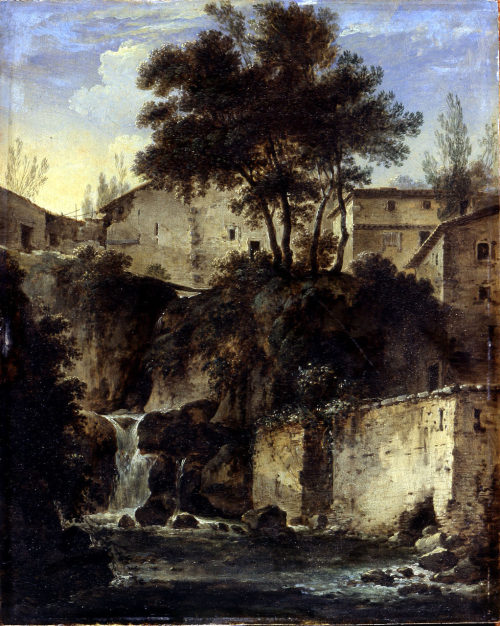 Adam Pynacker, Südliche Landschaft mit Wasserfall, um 1650, Kunstpalast, Düsseldorf, Inv.-Nr. M ...