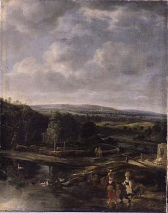 Jan Siberechts - Umkreis, Italienisierende Landschaft mit Staffage, Kunstpalast, Düsseldorf, In ...