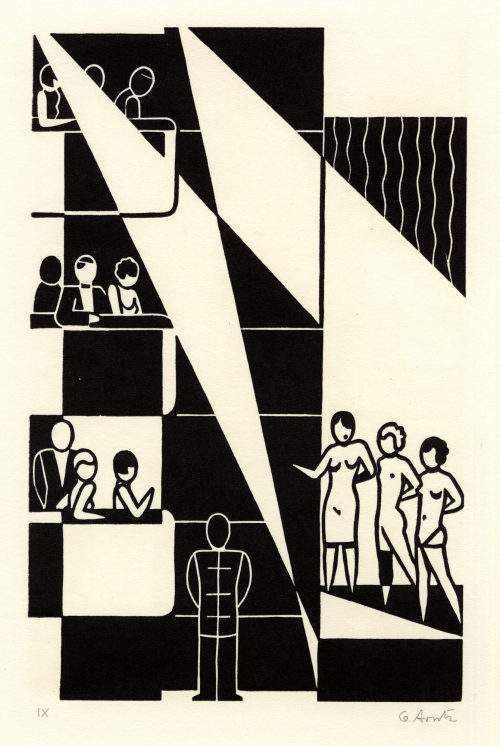 Theater von Gerd Arntz (1900-1988)