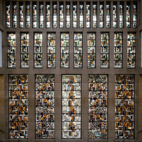 Johan Thorn Prikker, Fenster im Foyer des Kunstpalast, Ausf. Derix, Kevelaer, Original 1925/26, ...