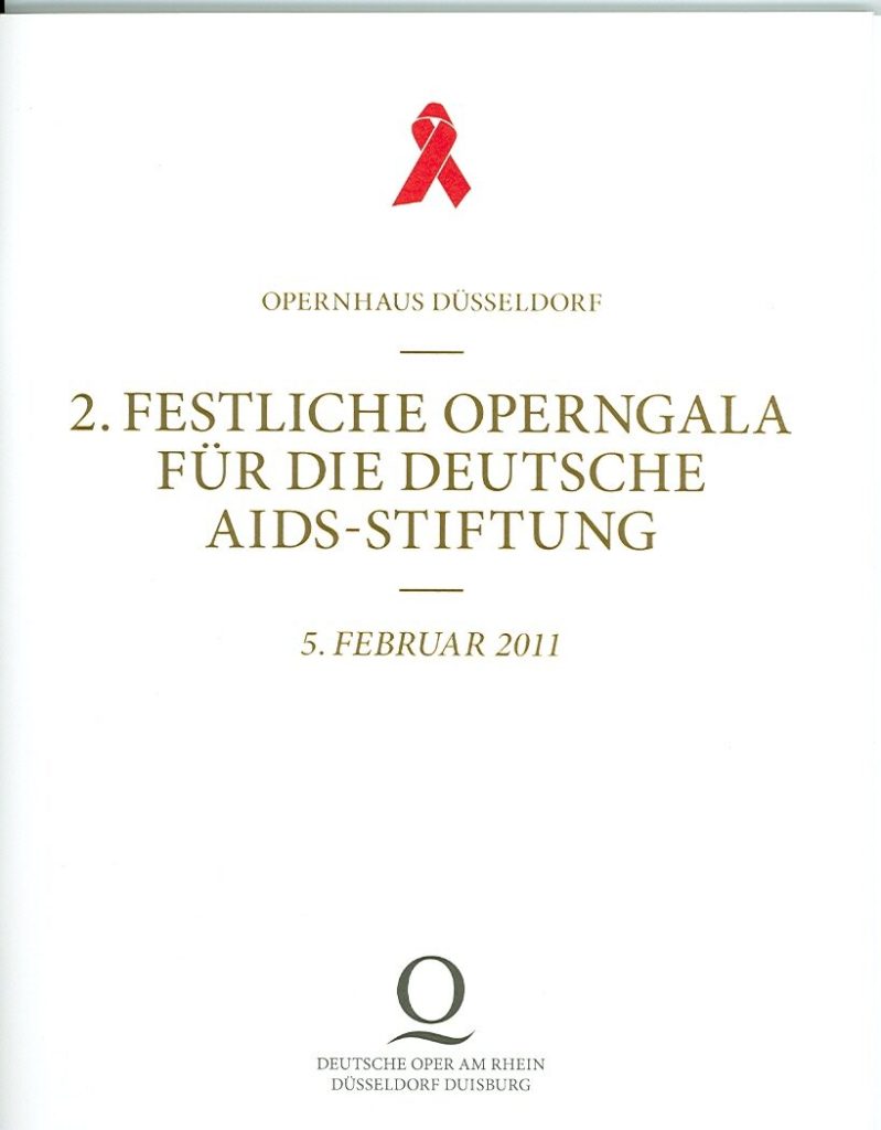 Programmheft "2. Festliche Operngala für die Deutsche Aids-Stiftung" 