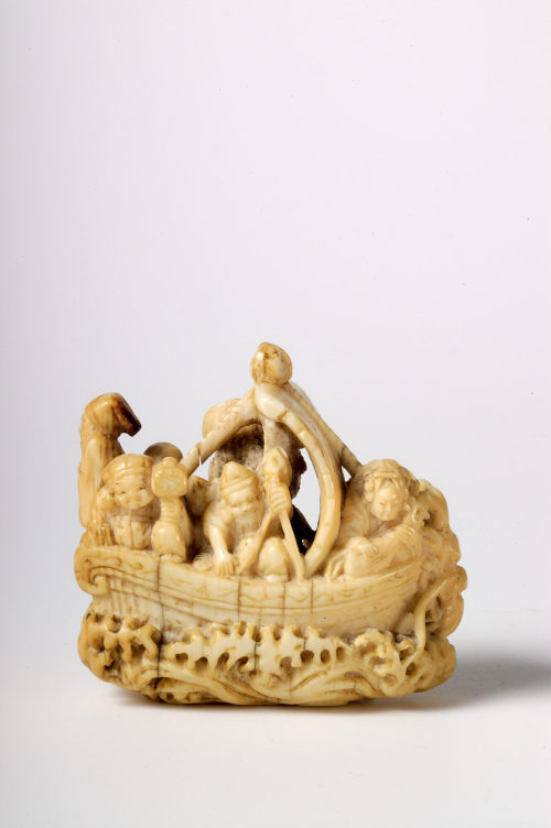 Masatoshi (Künstler*in), Netsuke, Glücksgötter im Drachenboot, ca. 1840/1860