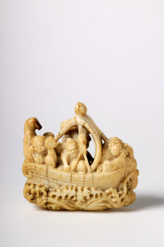 Netsuke, Glücksgötter im Drachenboot