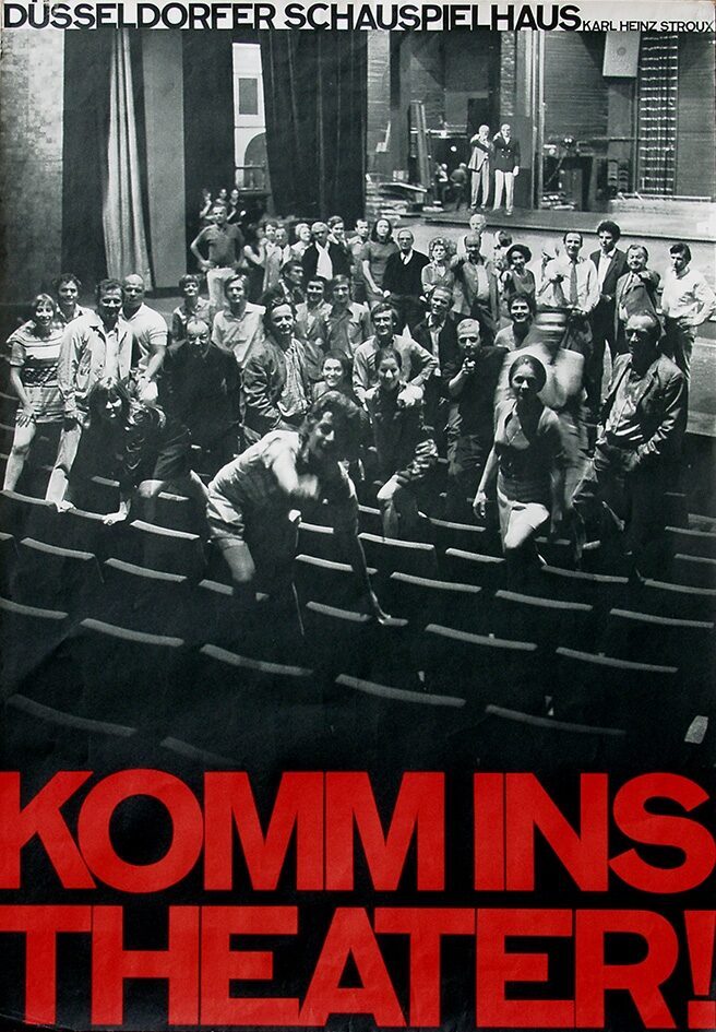 Plakat: Komm ins Theater!