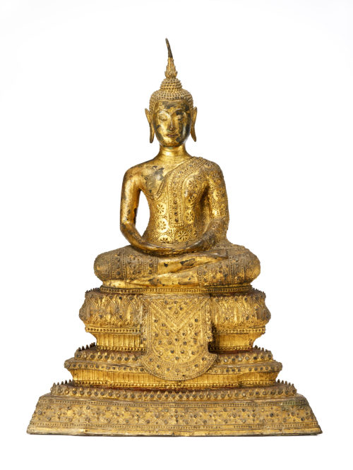 Buddha auf mehrfach gestuftem Lotus-Thron, um 1800