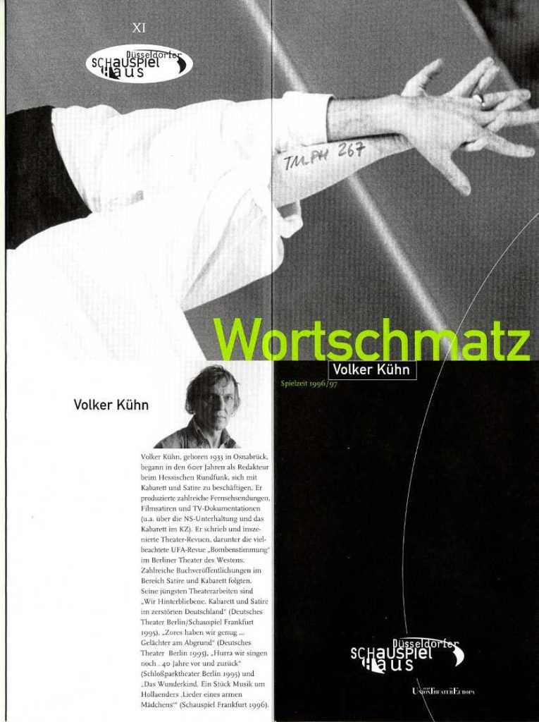 Programmheft "Wortschmatz" von Volker Kühn