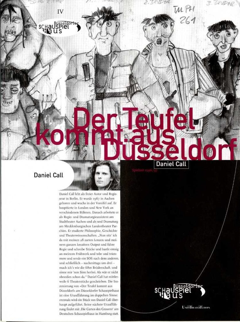 Programmheft "Der Teufel kommt aus Düsseldorf" von Daniel Call