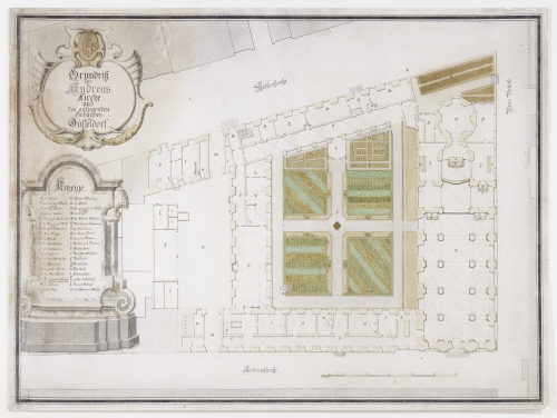 Unbekannt (Künstler*in), Grundriss der Andreaskirche und des anliegenden Konventgebäudes, um 1760 - 1770