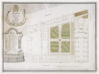 Grundriss der Andreaskirche und des anliegenden Konventgebäudes