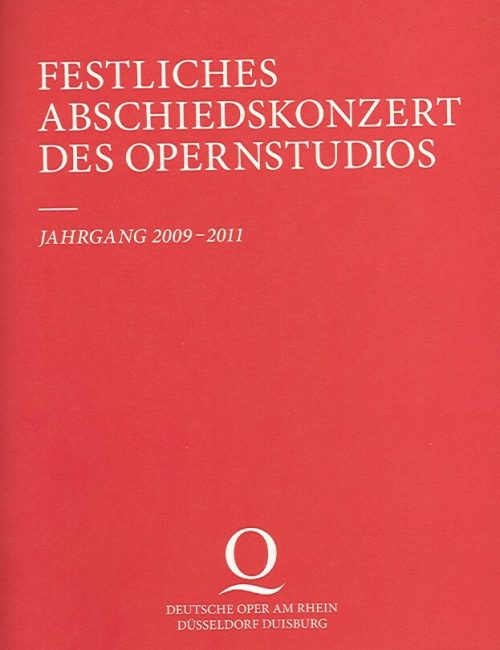 Programmheft zum Abschiedskonzert des Opernstudios