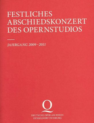 Programmheft zum Abschiedskonzert des Opernstudios