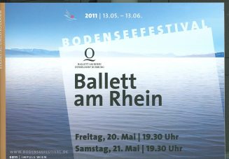 Veranstaltungsprogramm "Ballett am Rhein" Düsseldorf Duisburg, Bodenseefestival 2011