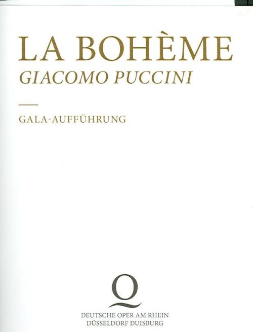 Programmheft Gala-Aufführung "La Bohème" von Giacomo Puccini