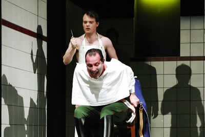 Woyzeck von Georg Büchner (Szenenfoto). Premiere am 29.1.2005 im Großen Haus, Düsseldorfer Scha ...