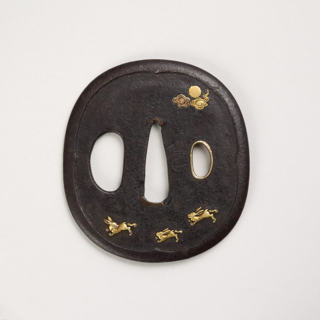 Tsuba mit Hasen