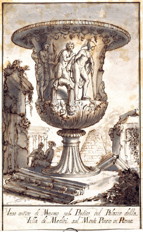 Pier Leone Ghezzi (Künstler*in), Antike Vase, um 1725/1735