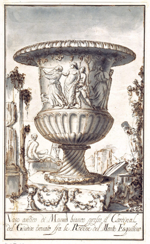 Pier Leone Ghezzi (Künstler*in), Antike Vase, um 1725/1735