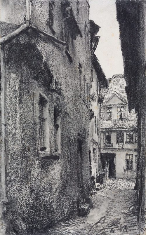 Adolf Friedrich Erdmann Menzel (Künstler*in), Alte Straße, 1891