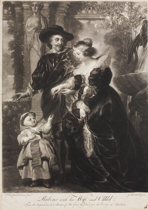 James McArdell (Künstler*in), Rubens, mit Frau und Kind, 1740–1765