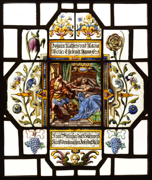 Unbekannt (Ausführung), Votivscheibe mit Josef und Potiphars Weib, 1625