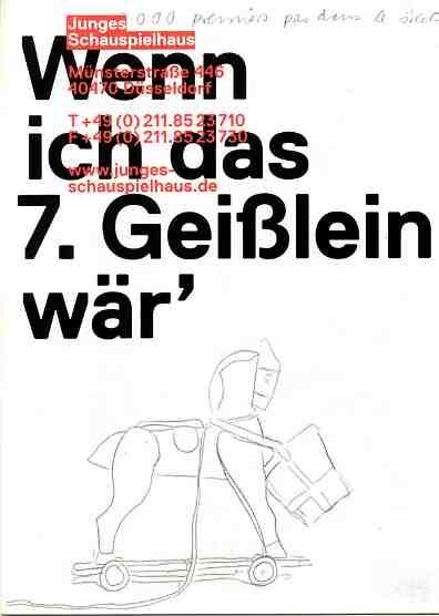 Programmheft  "Wenn ich das 7. Geißlein wär" nach dem Bilderbuch von Karla Schneider