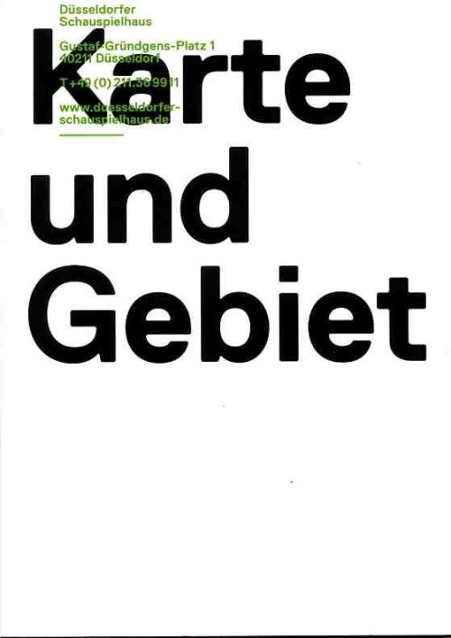 Programmheft "Karte und Gebiet" nach dem Roman von Michel Houellebecq