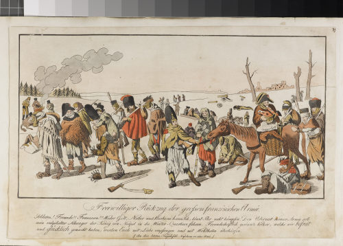 Unbekannt (Künstler*in), Freiwilliger Rückzug der großen französischen Armée, 1813