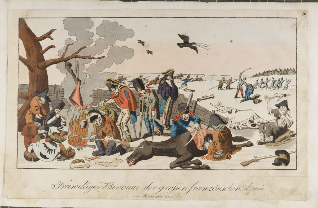 Freiwilliger Bivouac der grossen französischen Armée im November 1812