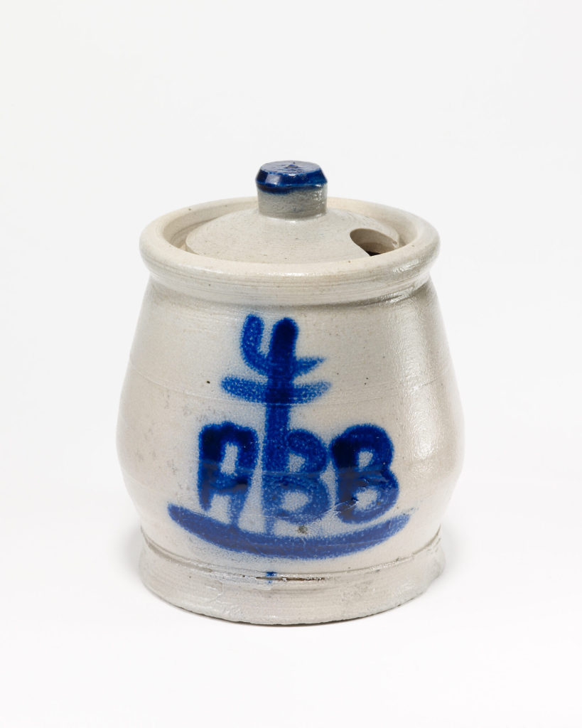 Senftöpfchen "ABB" mit Deckel