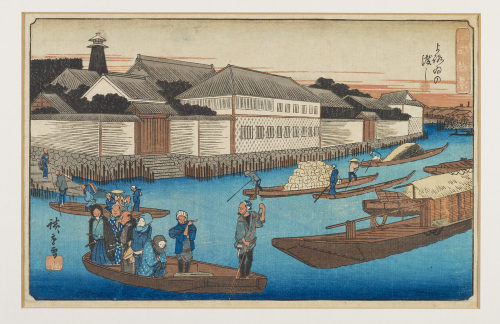 Utagawa Hiroshige (Künstler*in), Yoroi-Fähre (Yoroi no watashi) in Koami-cho, Blatt aus den "Berühmten Ansichten von Edo (Kôto shôkei)", Wohl zwischen 1857–58