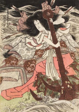 Iwai Hanshirō V. in der Rolle der Taira-Prinzessin Tamamushi
Hime | Aus dem Kabuki-Schauspiel Die Tausend Kirschbäume
