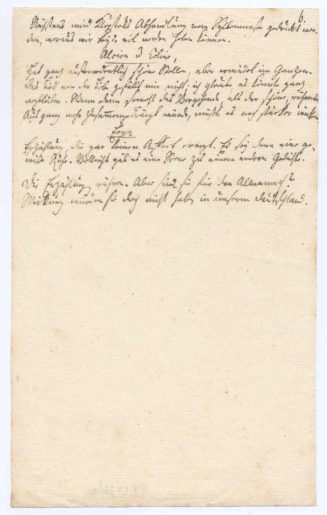 Redaktionsnotiz von Johann Heinrich Voss