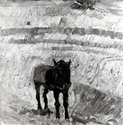 Walter Ophey (Künstler*in), Pferd vor Sandbruch, um 1911