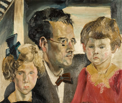 Gert H. Wollheim (Künstler*in), Arthur Kaufmann mit seinen Kindern Miriam und Hans, um 1921