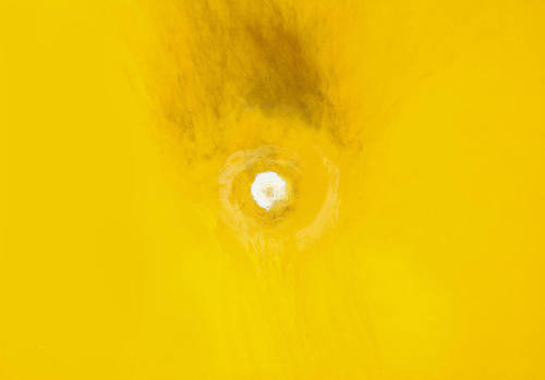 Otto Piene (Künstler*in), Gelb, teurer Freund ..., 1989/1990