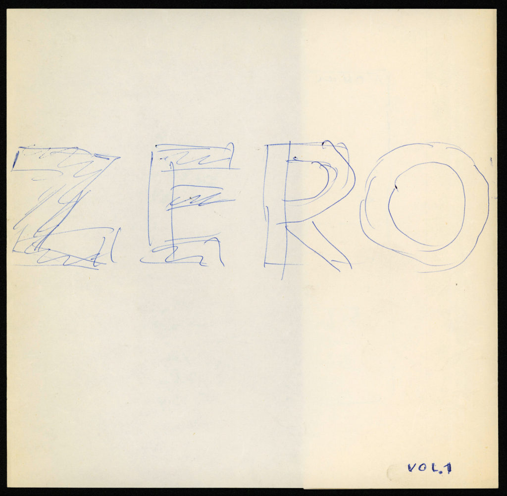 Otto Piene, Entwurf für das Cover der Zeitschrift ZERO 1