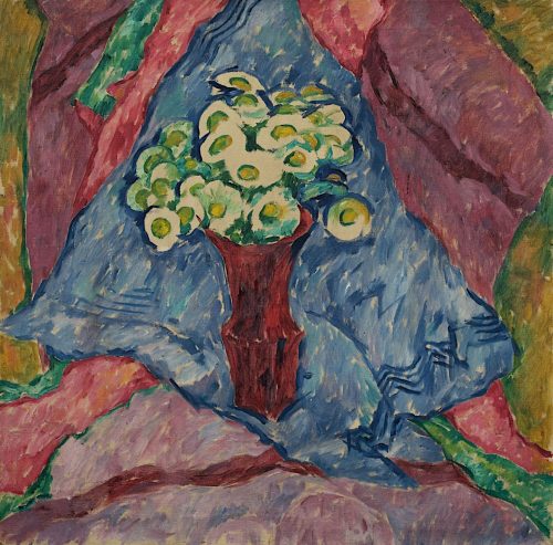 Walter Ophey (Künstler*in), Blumen in roter Vase, 1913–1914