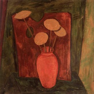 Vase mit Palette