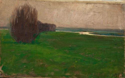 Walter Ophey (Künstler*in), Wiesenlandschaft mit Bach, um 1901