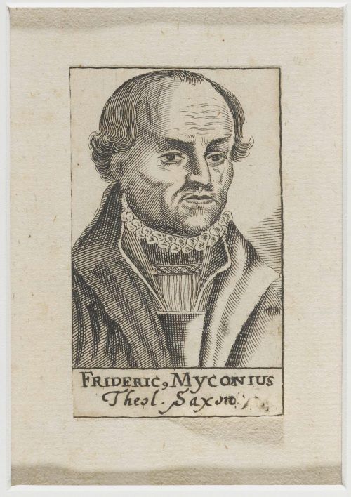 Unbekannt (Stecher*in), Friedrich Myconius [= Mecum] (1491 - 1546), 16. Jahrhundert