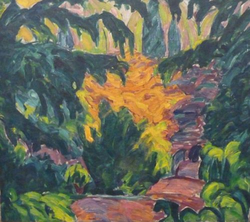 Walter Ophey (Künstler*in), Waldabhang mit Quelle, 1912–1913