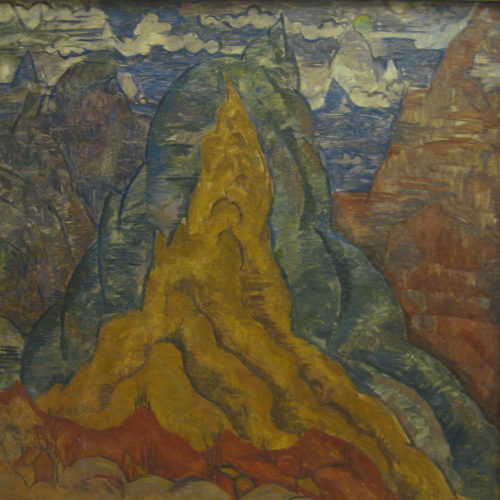 Walter Ophey (Künstler*in), Berglandschaft mit Wolken, um 1921