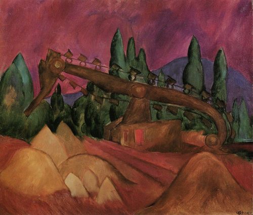 Walter Ophey (Künstler*in), Bagger im Mondlicht, um 1924