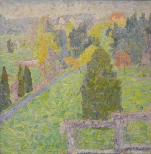 Walter Ophey (Künstler*in), Parklandschaft mit blauem Weg, 1910