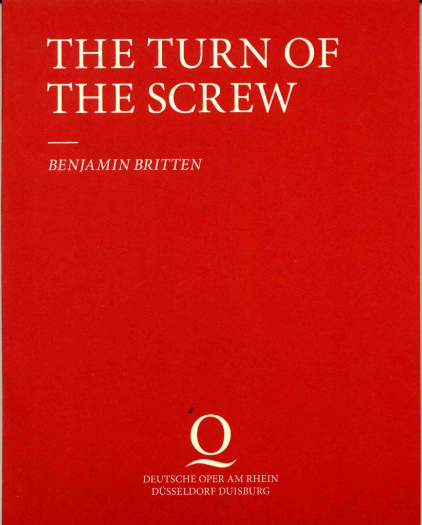 Programmheft zu "The Turn of the Screw" von Benjamin Britten 