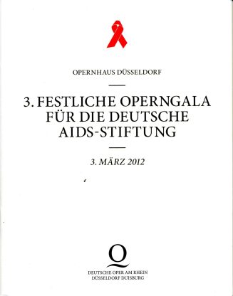 Programmheft zur 3. Festlichen Operngala für die Deutsche Aids-Stiftung 