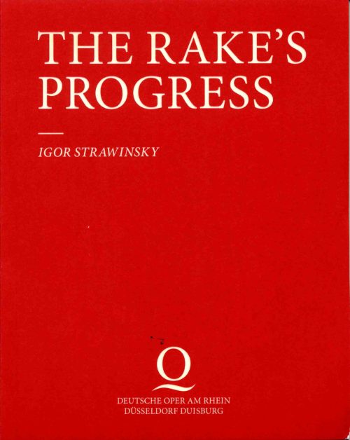 Programmheft zu "The Rake's Progress" von Igor Strawinsky 